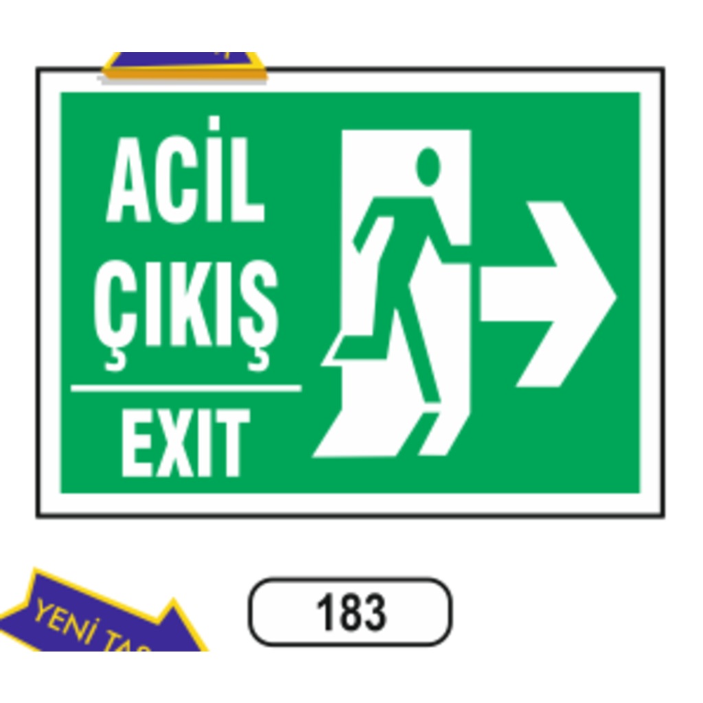 Acil Çıkış Exıt (Sol) Uyarı Ikaz Levhası 