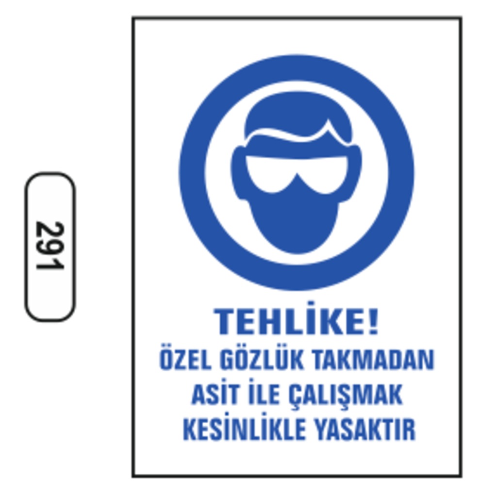 Asit Ile Çalışmak Kesinlikle Yasaktır Uyarı Ikaz Levhası