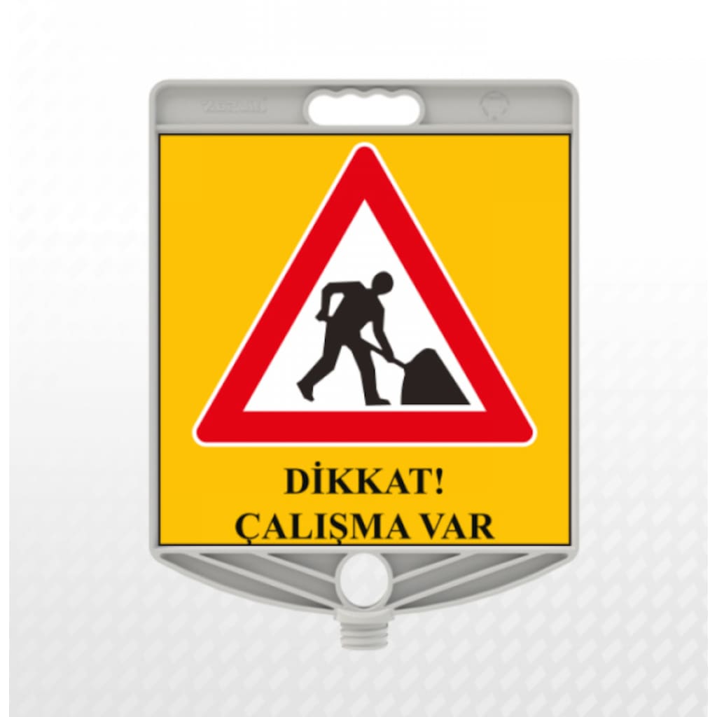 Dikkat Çalışma Var Duba Üstü Uyarı Levhası 