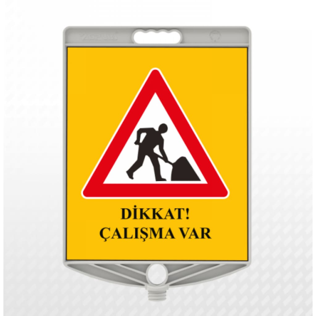 Dikkat Çalışma Var Duba Üstü Uyarı Levhası 