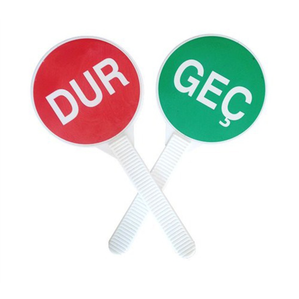Durgeç El Tipi Uyarı Levhası Petekli Reflektif Baskılı 