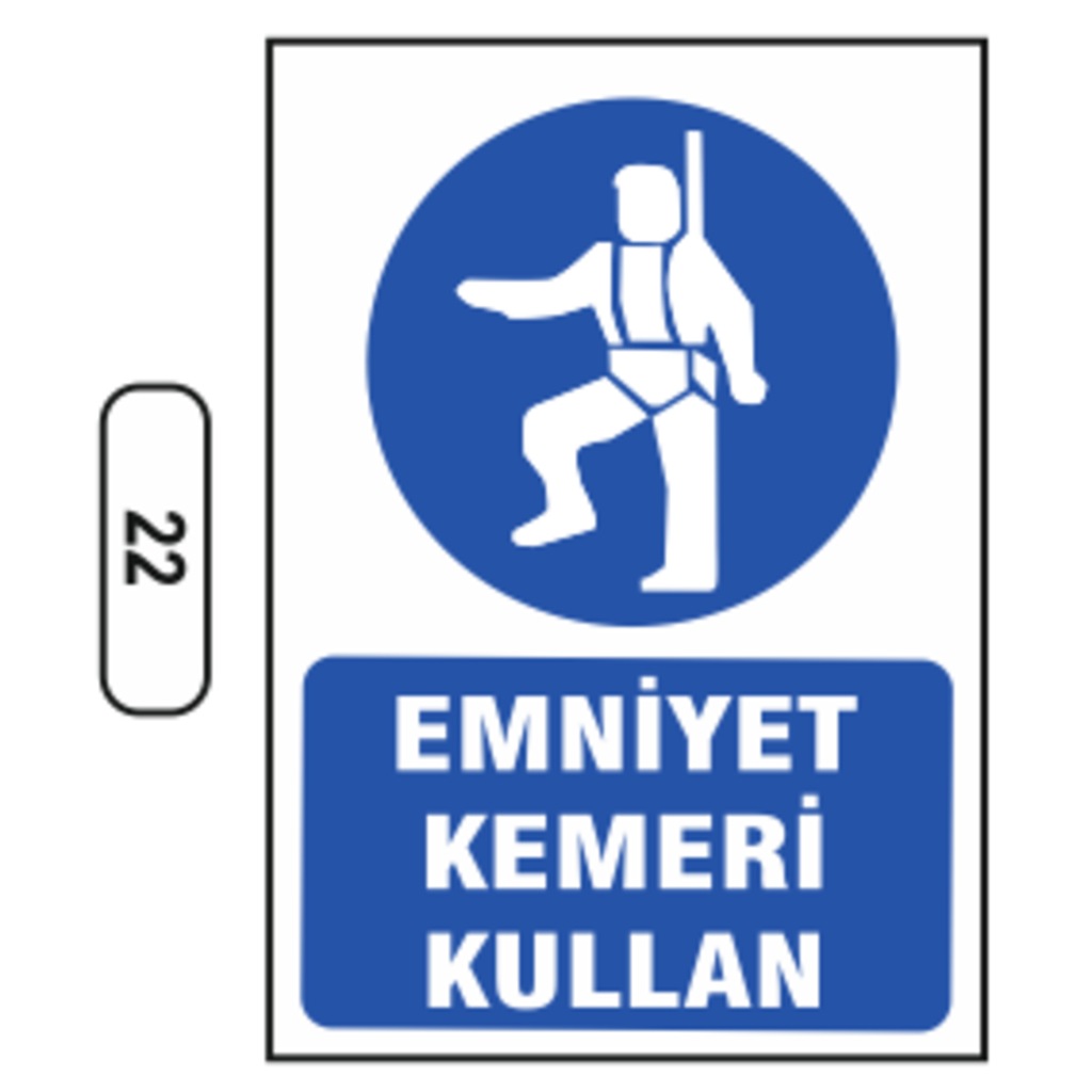 Emniyet Kemeri Kullan Uyarı Ikaz Levhası