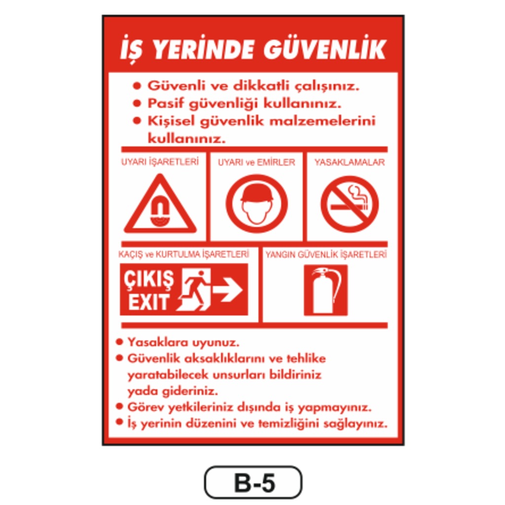 İş Yerinde Güvenlik Talimatı