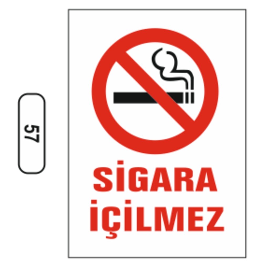 Sigara Içilmez Uyarı Ikaz Levhası 