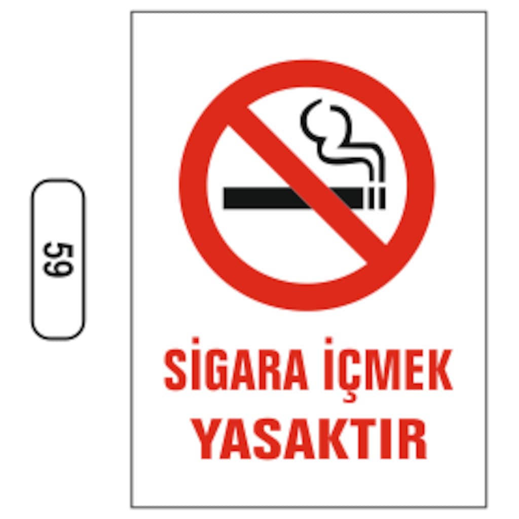 Sigara Içmek Yasaktır Uyarı Ikaz Levhası
