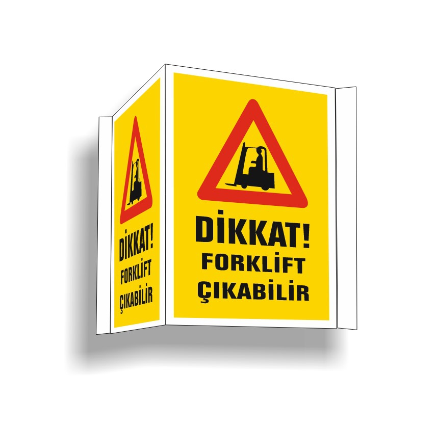 Panoramik Dikkat! Forklift Çıkabilir Levhası 