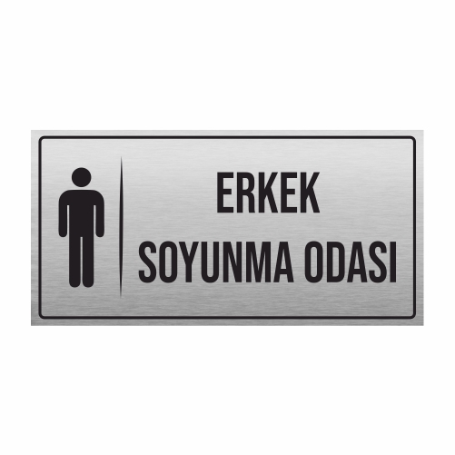 ERKEK SOYUNMA ODASI YÖNLENDİRME LEVHASI METAL