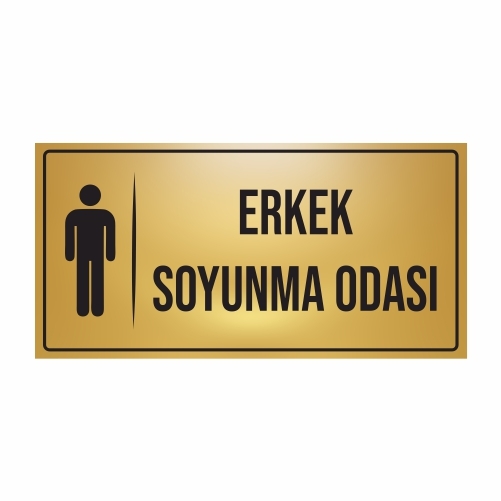 ERKEK SOYUNMA ODASI YÖNLENDİRME LEVHASI METAL