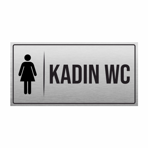 KADIN WC YÖNLENDİRME LEVHASI METAL 