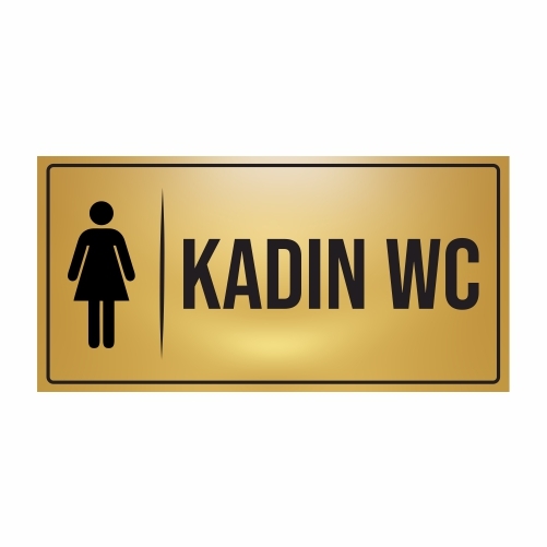 KADIN WC YÖNLENDİRME LEVHASI METAL 