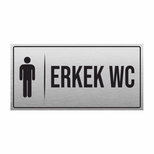 ERKEK WC YÖNLENDİRME LEVHASI METAL 