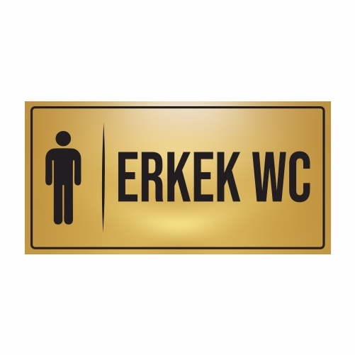 ERKEK WC YÖNLENDİRME LEVHASI METAL 