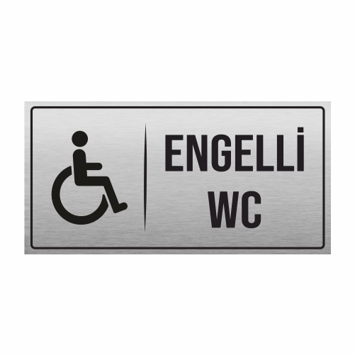 ENGELLİ WC LEVHASI METAL 