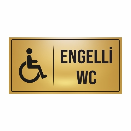 ENGELLİ WC LEVHASI METAL 