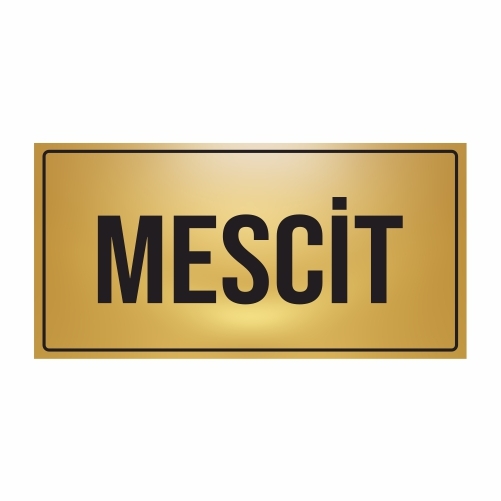 MESCİT YÖNLENDİRME LEVHASI METAL