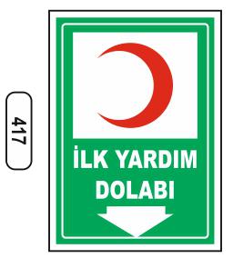 İlk Yardım Dolabı Levhası 