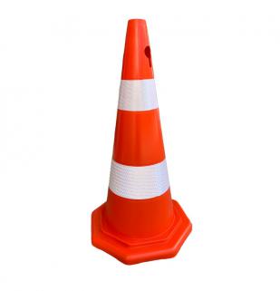 73cm PVC TRAFİK KONİSİ - ÇİFT REFLEKTİFLİ