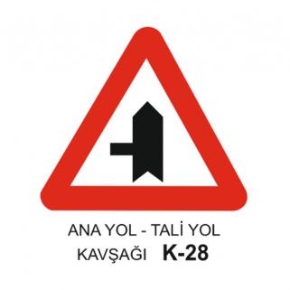 Ana Yol Tali Yol Kavşağı Trafik Levhası 