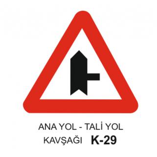 Ana Yol Tali Yol Kavşağı Trafik Levhası 