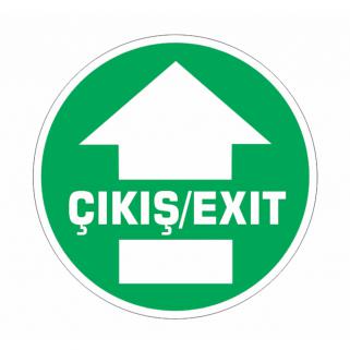 Çıkış/Exit Yer Zemin Etiketi 