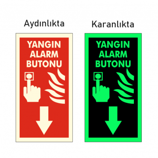 Fosforlu Yangın Alarm Butonu Levhası