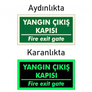 Yangın Çıkış Kapısı/Fıre Exıt Gate Yön Levhası