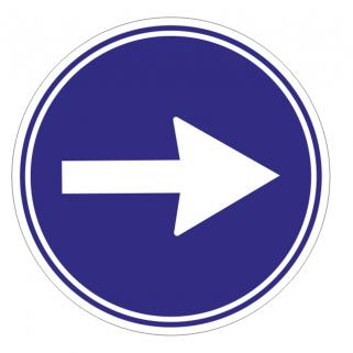 Mecburi Yön Trafik Levhası