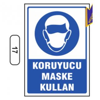 Koruyucu Maske Kullan Uyarı İkaz Levhası