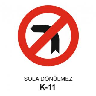 Sola Dönülmez Trafik Levhası 