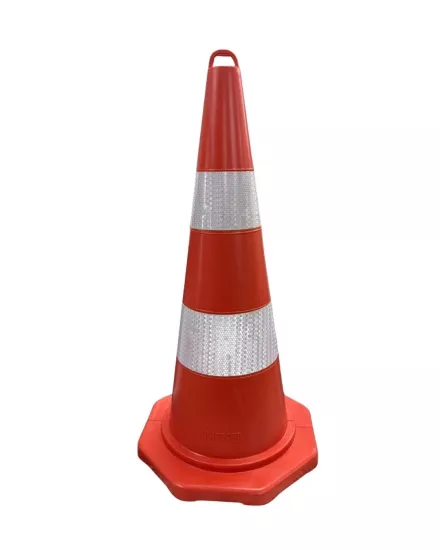 73cm PVC TRAFİK KONİSİ - ÇİFT REFLEKTİFLİ