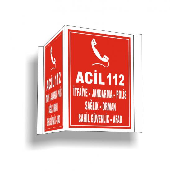 Panoramik Acil 112 Levhası 