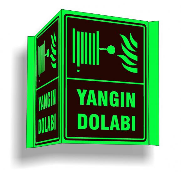 Fosforlu Panoramik Yangın Dolabı Levhası 