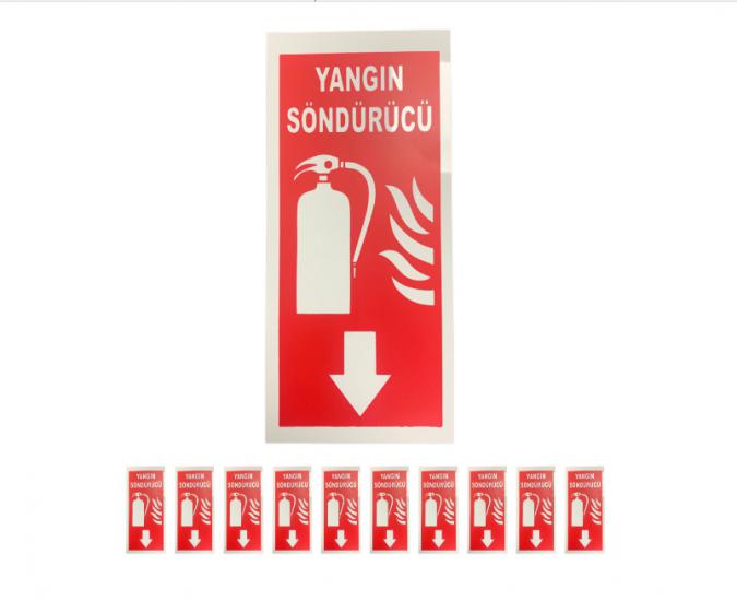 Plastik Yangın Söndürücü Levhası 12x25cm 